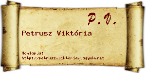 Petrusz Viktória névjegykártya