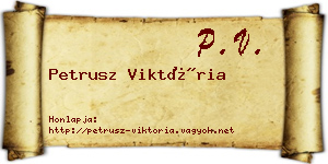 Petrusz Viktória névjegykártya