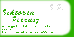viktoria petrusz business card